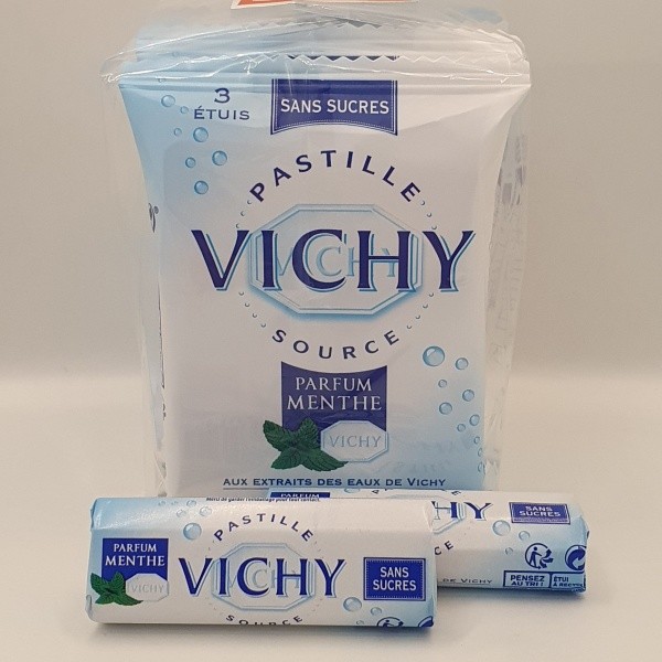 SANS SUCRE Pastille Vichy MENTHE 18 étuis