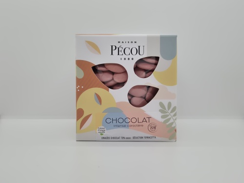 Dragée couleur TERRACOTTA mat (70% cacao) bte 1kg