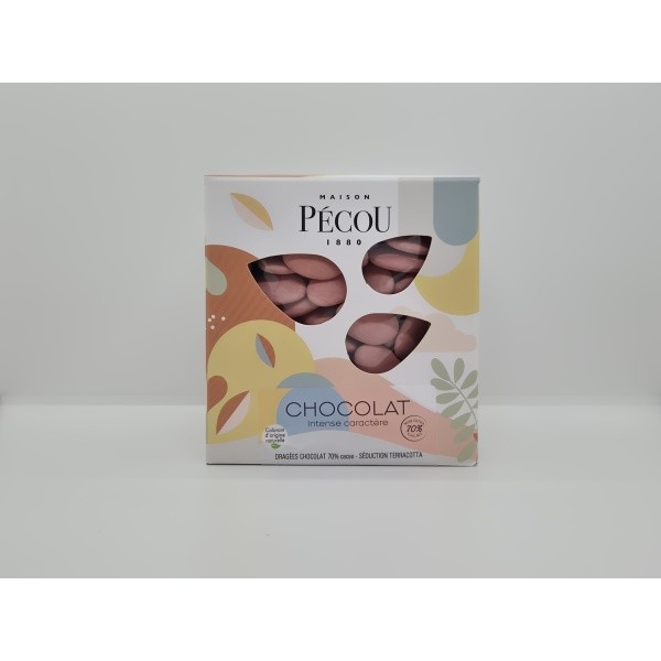 Dragée couleur TERRACOTTA mat (70% cacao) bte 1kg