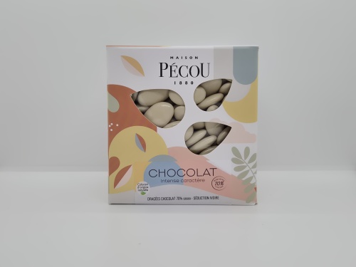 Dragée couleur IVOIRE verni (70% cacao) bte 1kg