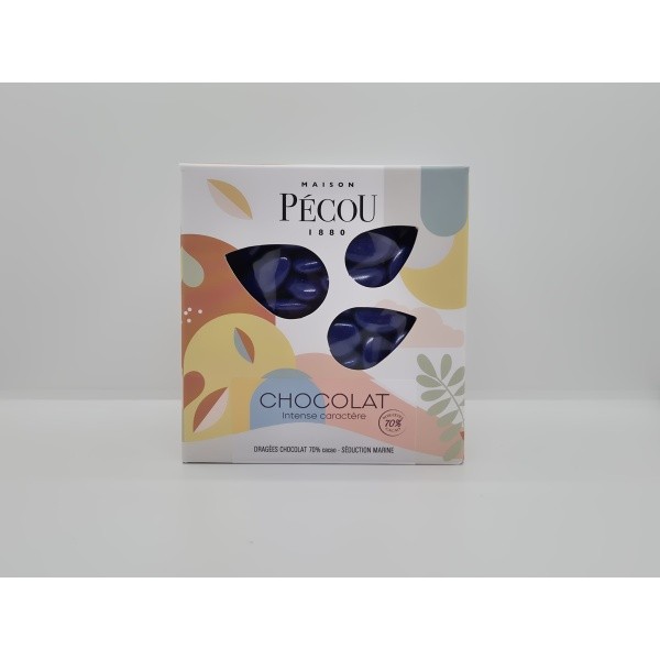 Dragée couleur MARINE verni (70% cacao) bte 1kg