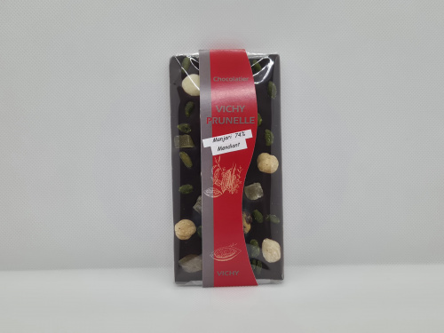 Tablette Manjari 74% Mendiant chocolat noir