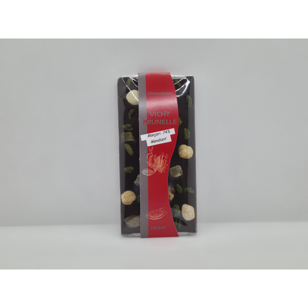 Tablette Manjari 74% Mendiant chocolat noir