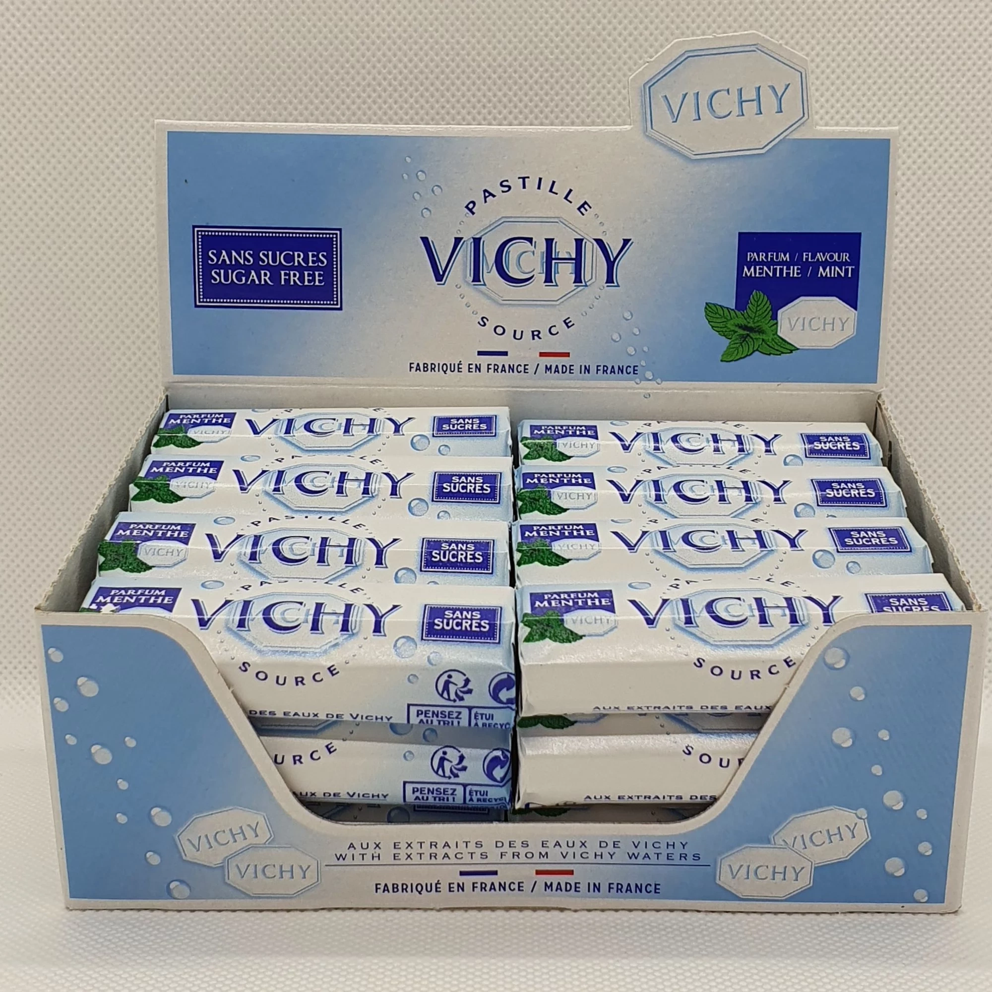 SANS SUCRE Pastille Vichy MENTHE 24 étuis