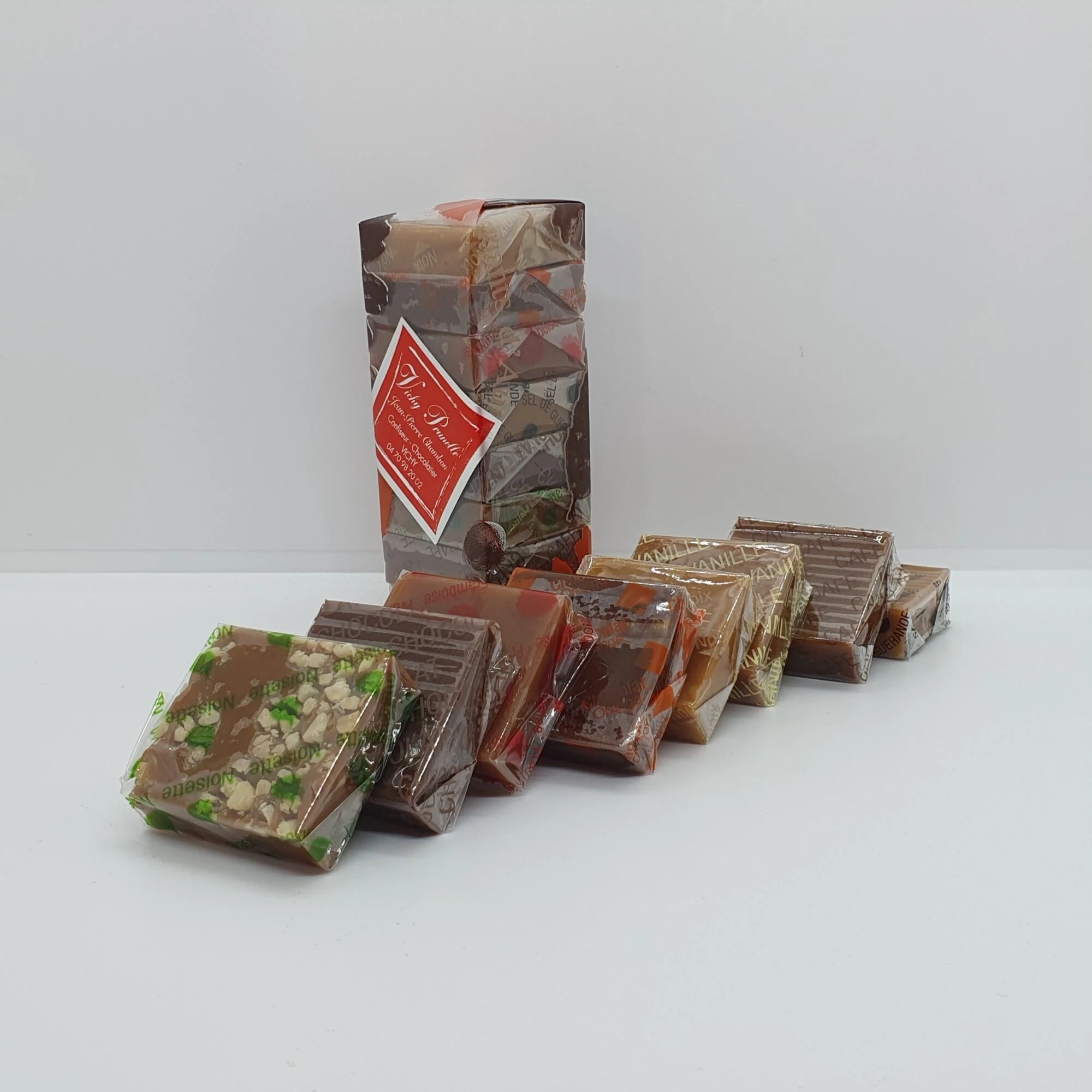 Caramels tendres, Pavés vendu par 8