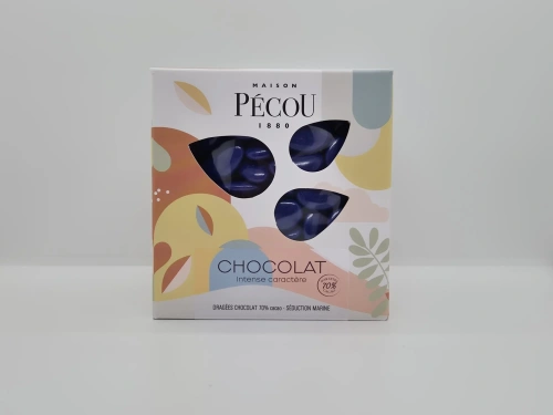 Dragée couleur MARINE verni (70% cacao) bte 1kg